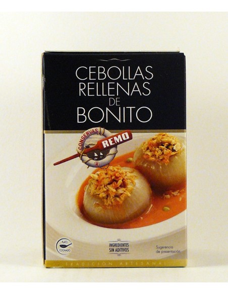 Cebollas rellenas de bonito Conservas Remo 425 grs.
