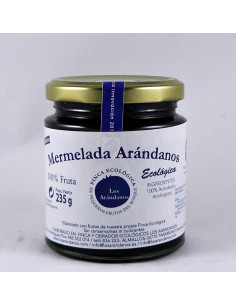 Mermelada ecológica arándanos sin azúcar Los Arándanos 235 grs.