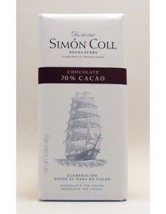 Chocolate 70% cacao Simón Coll 85gr