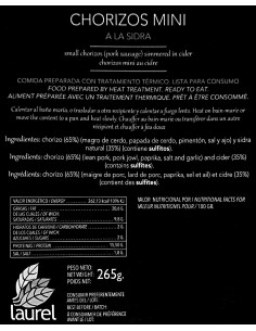 Mini sausages with cider Laurel 275grs. 2