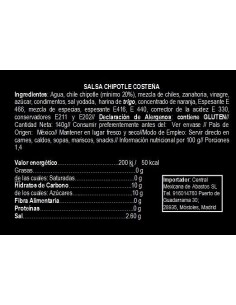 Salsa de chile chipotle La Costeña 145 grs. 2