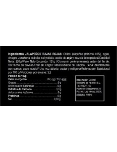 Rajas rojas de chiles jalapeños en escabeche La Costeña 220 grs. 2