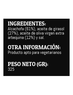 Cors de carxofa en oli Rosara 325 grs. 2