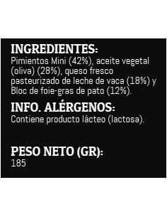 Pebrots cherry farcits de foie Rosara 200 grs. 2