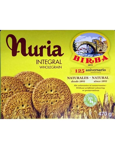 Nuria biscuits Integral Birba 470 grammes.
