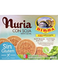 Cookies sans Gluten de Soja Nuria Birba 420 grammes.