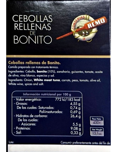 Piuttosto ripiene di cipolle 425 g Canned Remo.