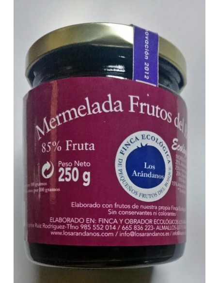 Marmalade baies biologiques Blueberries 250 g.