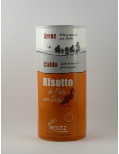 Bouillon de canard Arotz risotto aux champignons