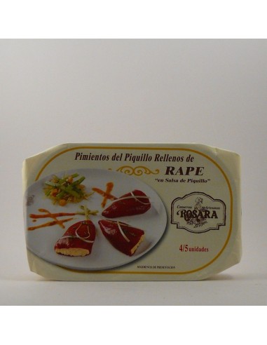 Pimientos del piquillo rellenos de rape en salsa de piquillo Rosara lata 250 grs.