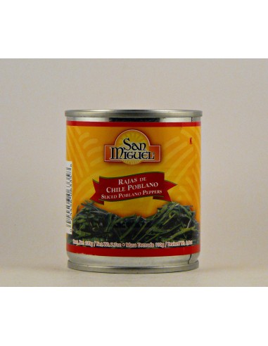 Poblano chile strips San Miguel 220 grs.